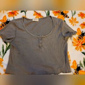 Grayish crop top size large